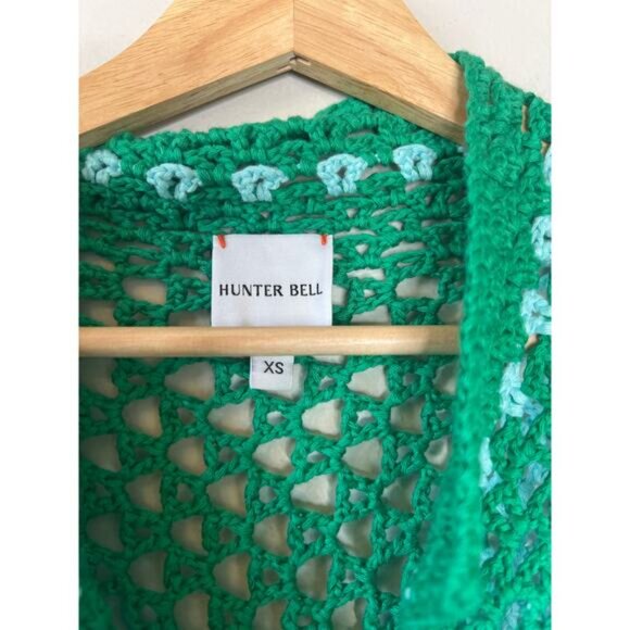 NEW Hunter Bell Short Sleeve Cropped Top Stewart Sweater Green Size: Extra Small - Picture 4 of 7